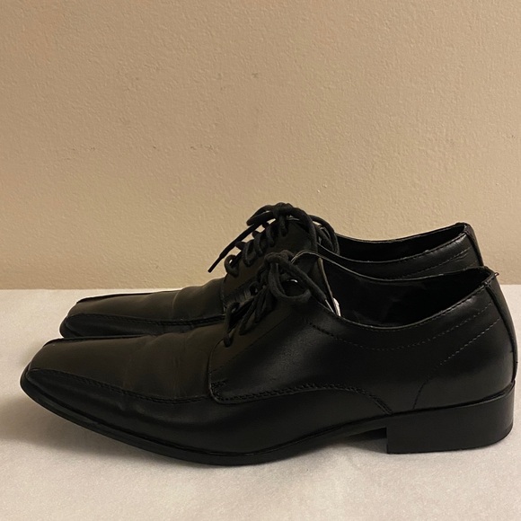 Perry Ellis Portfolio Men's Stanley Oxford  Black Leather Size 9 - Picture 1 of 11